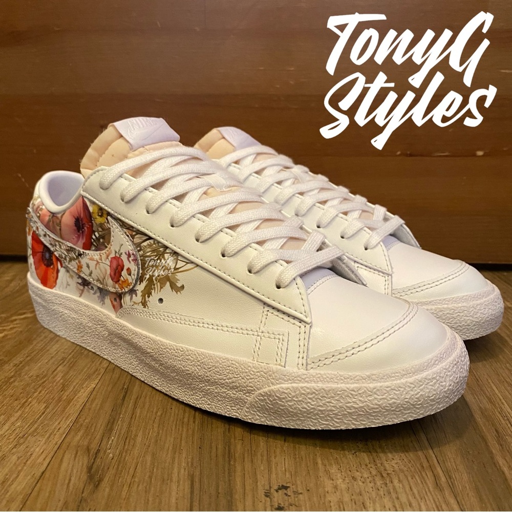 💐NEW💐 CUSTOM NIKE BLAZER LOW - Picture 8 of 15